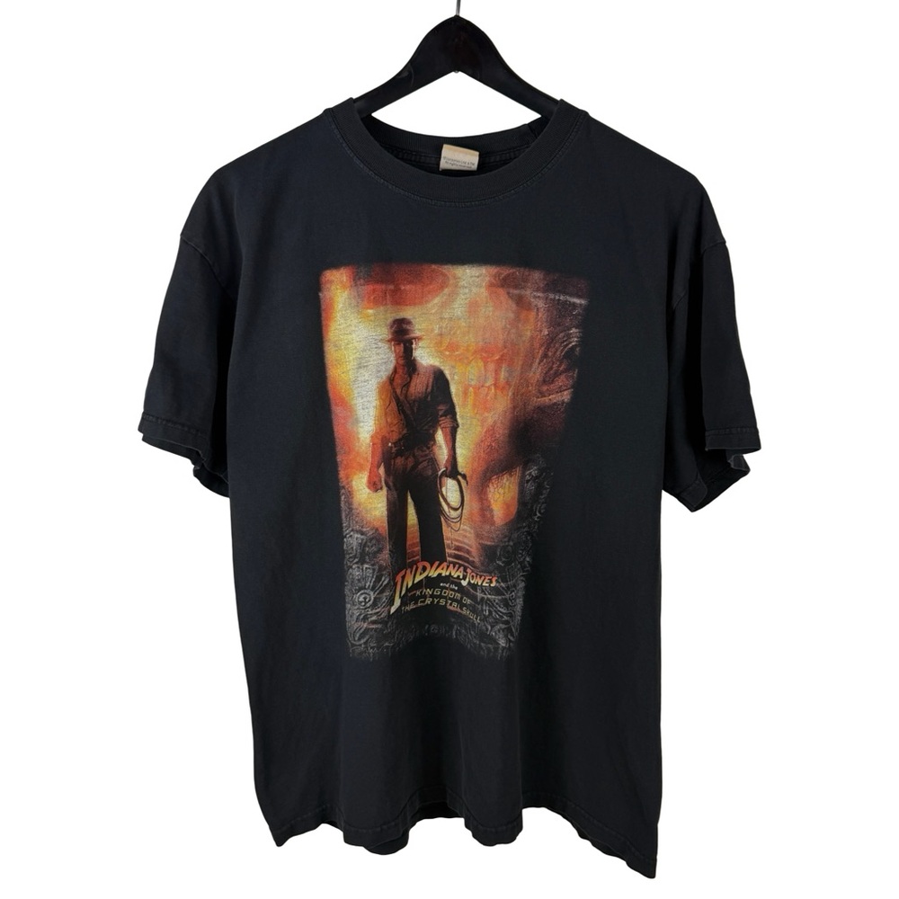 Vintage 2000s Lucasfilm Indiana Jones Movie Promo Faded Graphic Shirt Size L